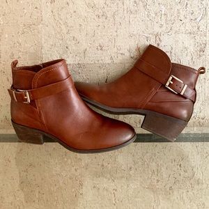 Vince Camuto “Beamer” Leather Ankle Boots, Sz 38.5